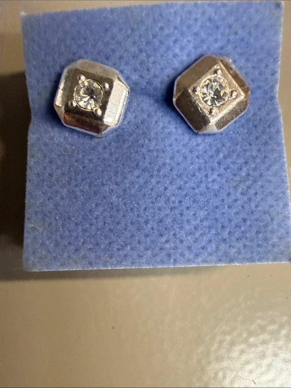 Avon Classic Stud Pierced Earrings Silver-Tone Vintage 2008 New In Box